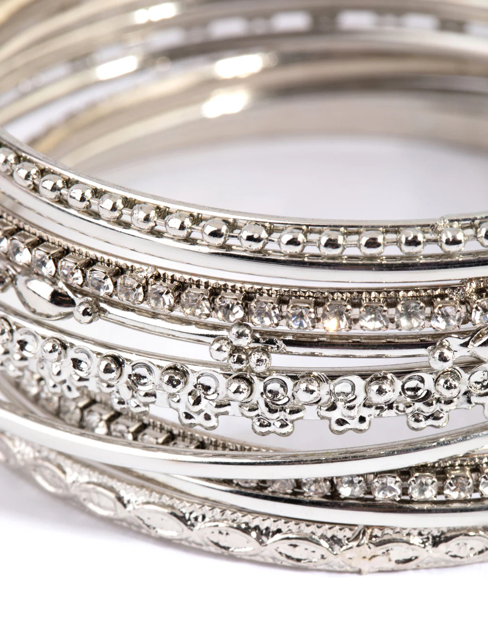Silver Statement Bangle Pack - Image 2