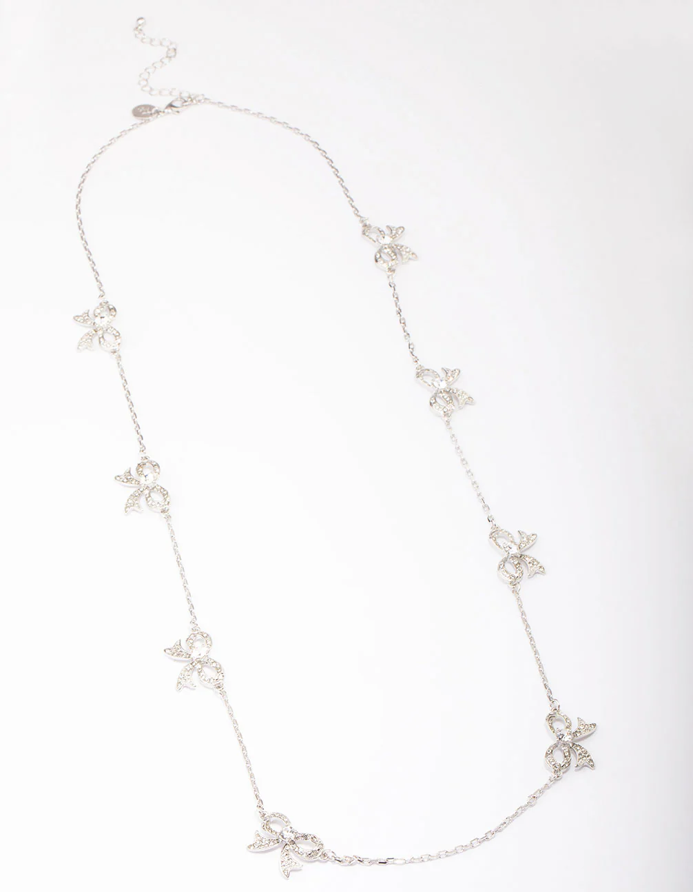 Silver Bow Chain Necklace - Image 2