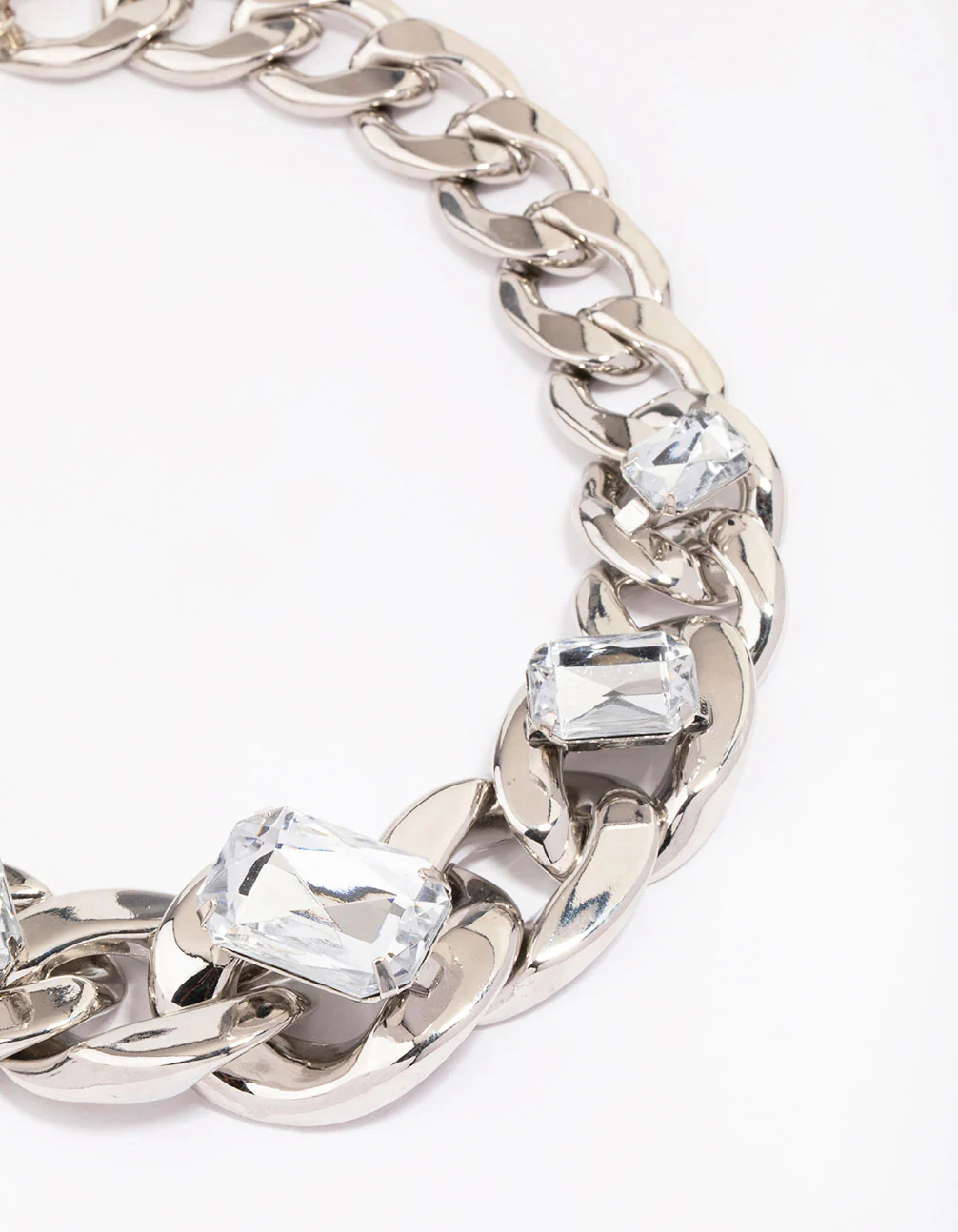 Silver Chunky Short Chain Necklace - Image 2