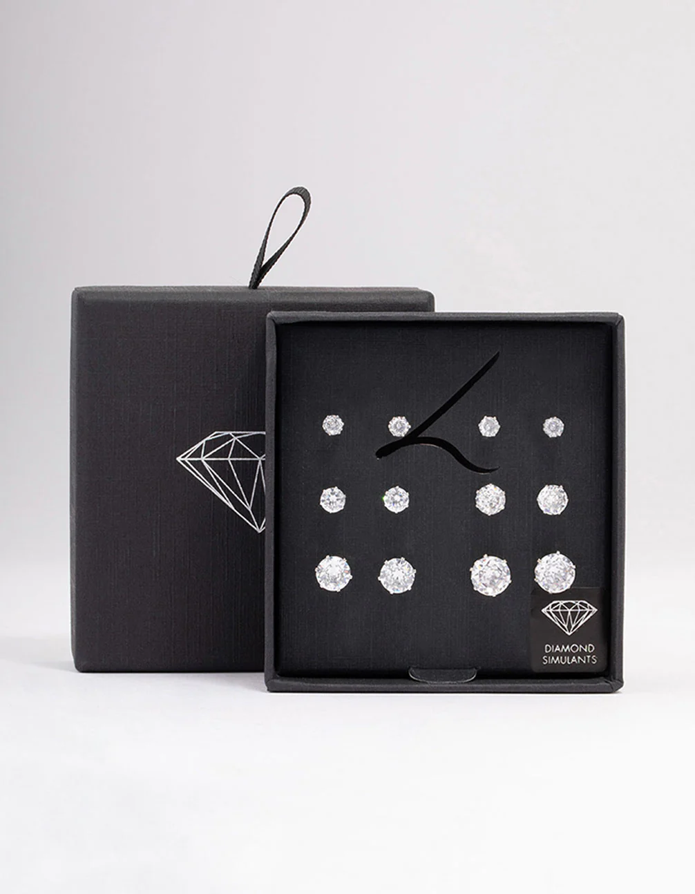 Silver Classic Round Cubic Zirconia Earring 6-Pack - Image 3
