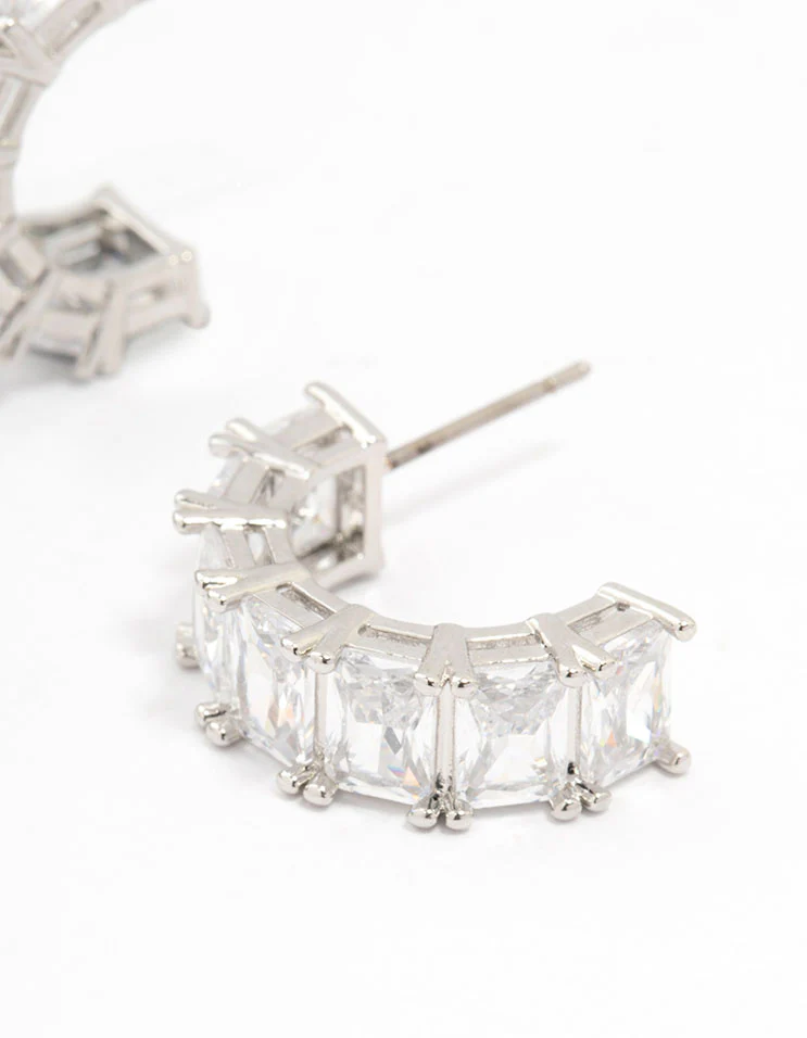 Silver Cubic Zirconia Hoop & Earrings Multipack - Image 2