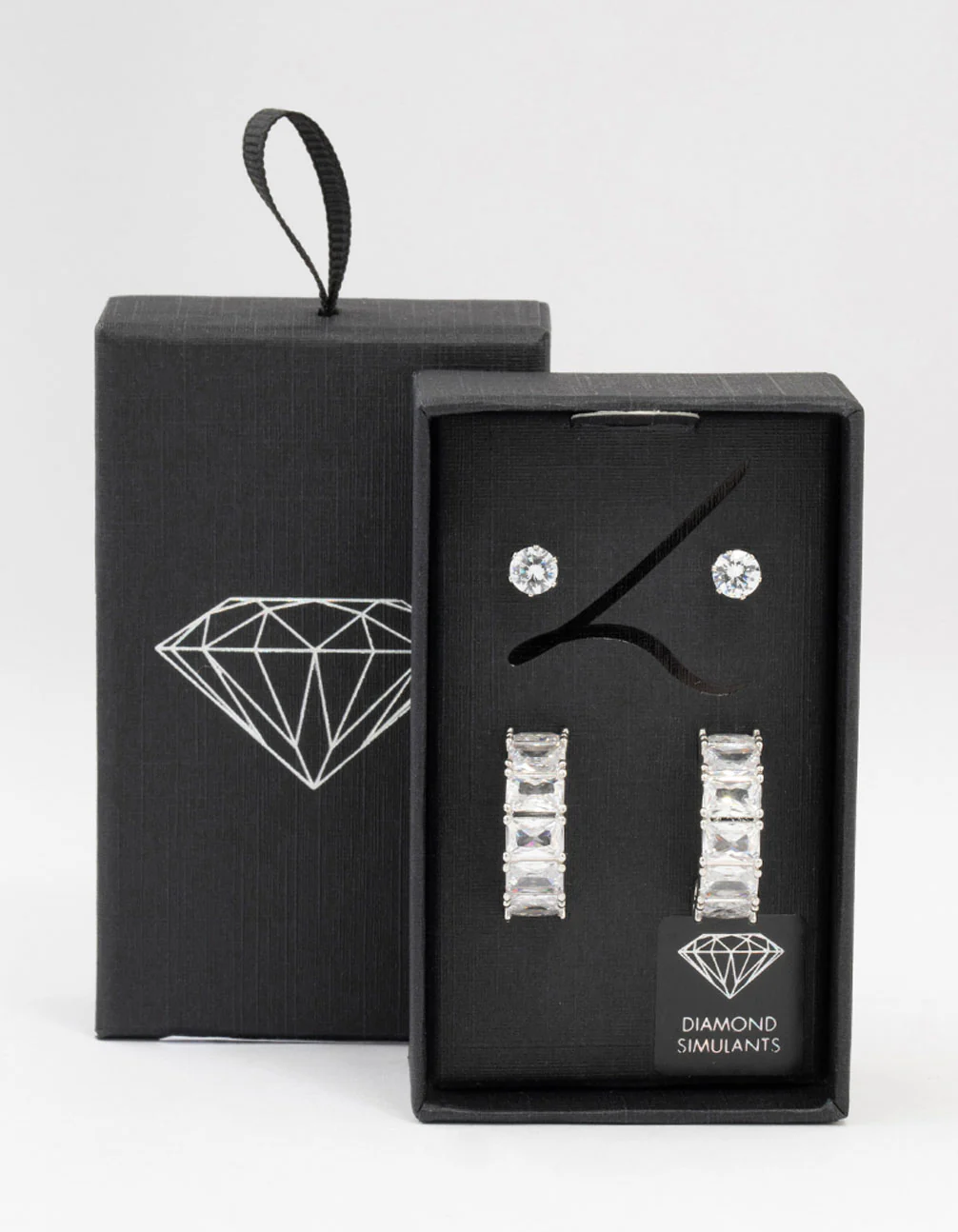 Silver Cubic Zirconia Hoop & Earrings Multipack - Image 3