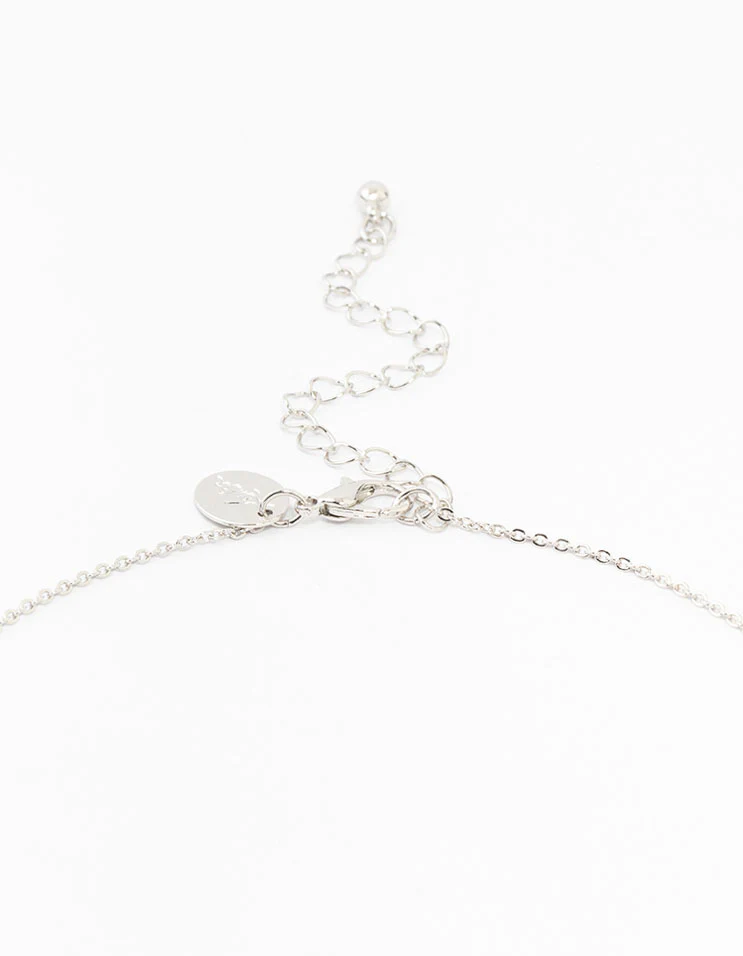 Silver Cubic Zirconia Radiant Cross Necklace - Image 3