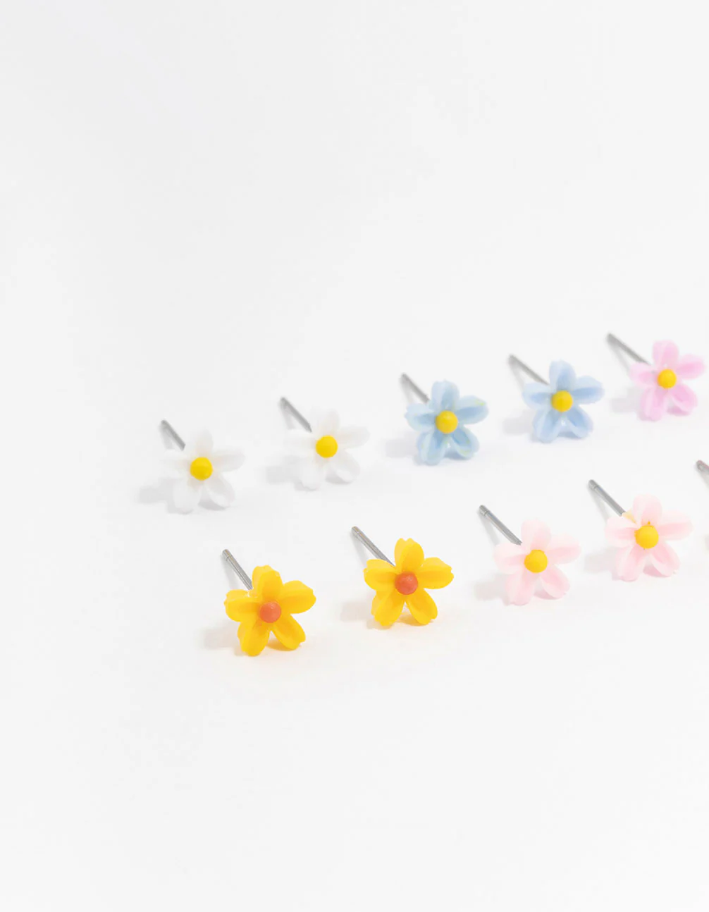 Silver Daisy Earrings 8-Pack - Image 2