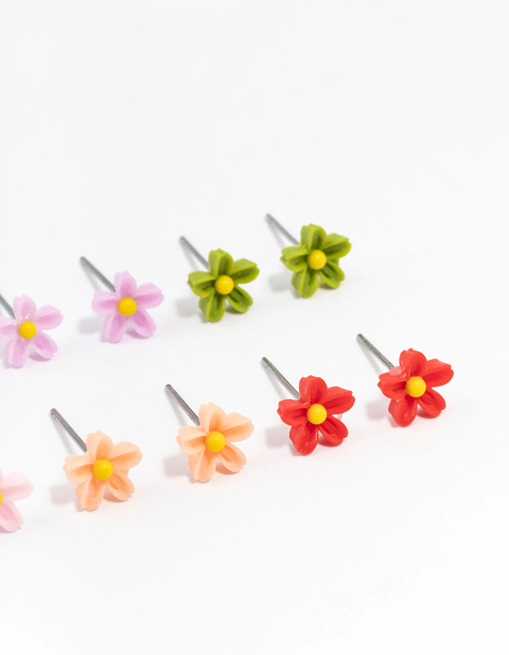 Silver Daisy Earrings 8-Pack - Image 3