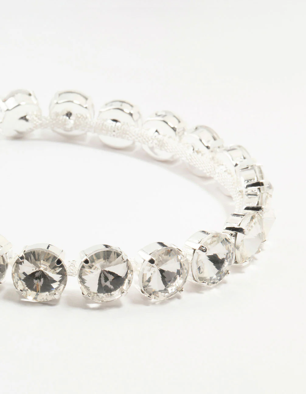 Silver Diamante Choker Necklace - Image 2