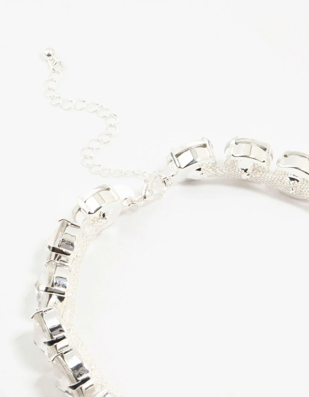 Silver Diamante Choker Necklace - Image 5