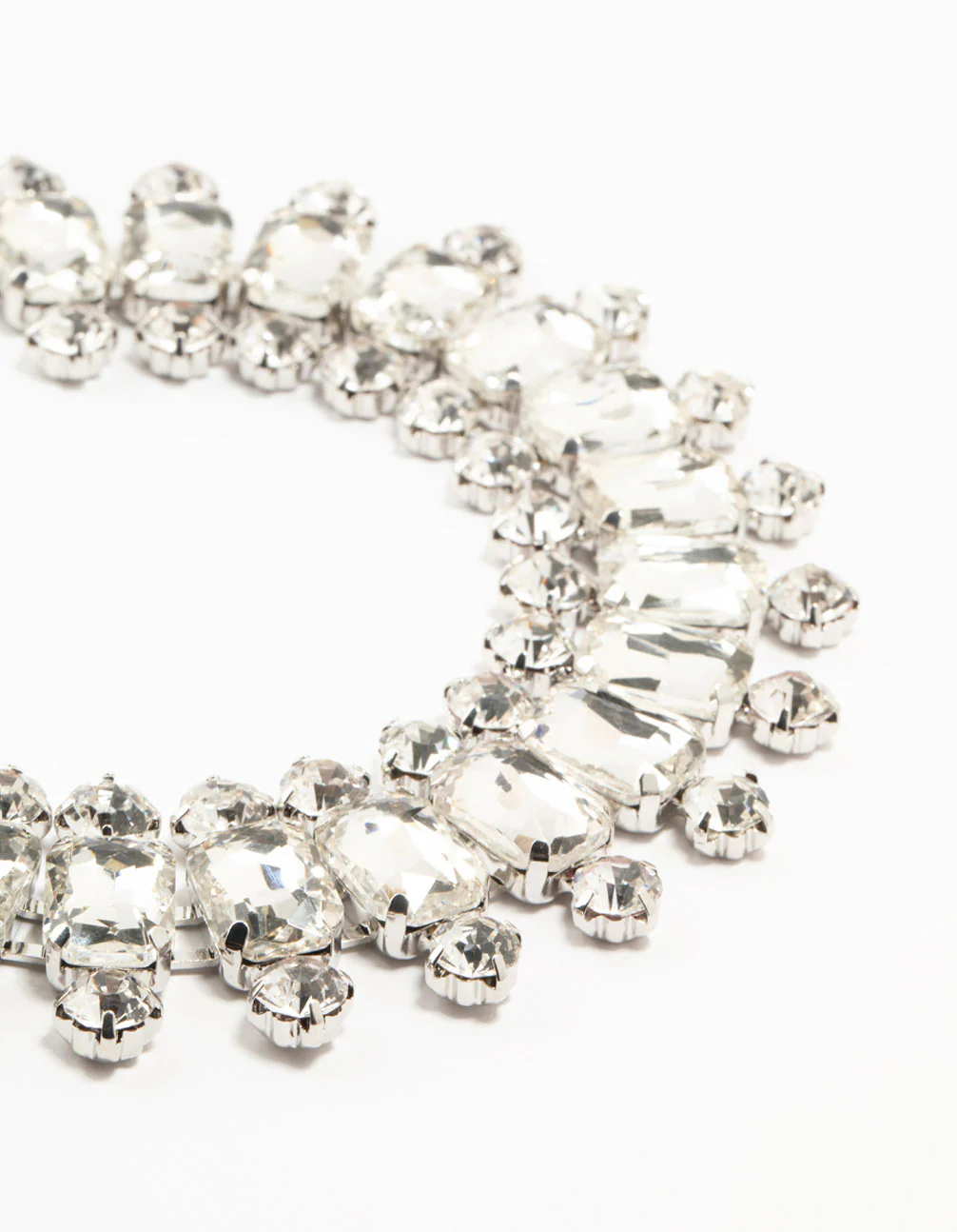 Silver Diamante Choker Necklace - Image 2