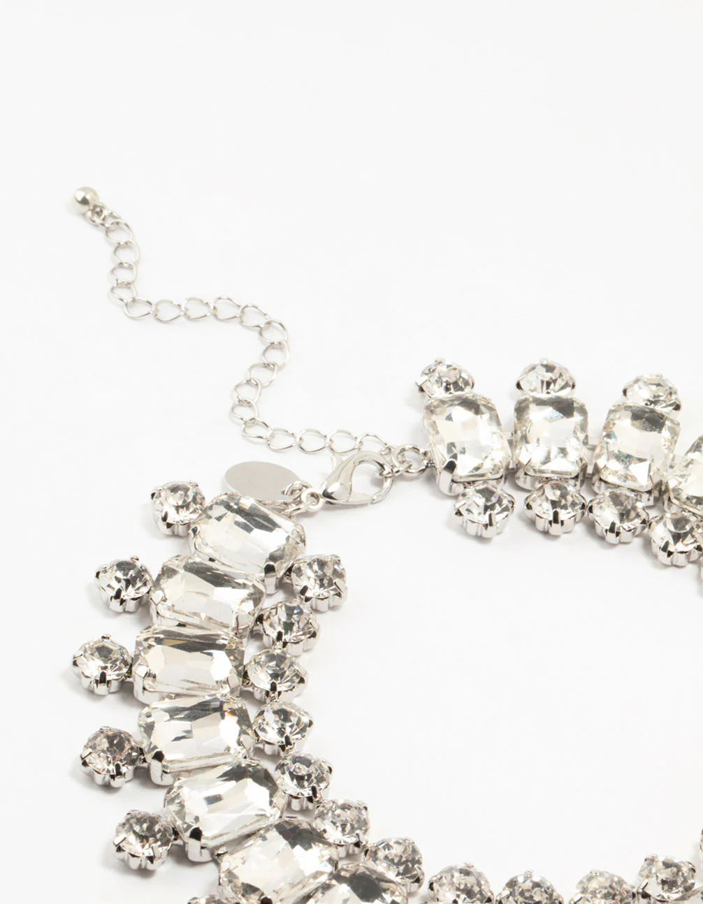 Silver Diamante Choker Necklace - Image 3