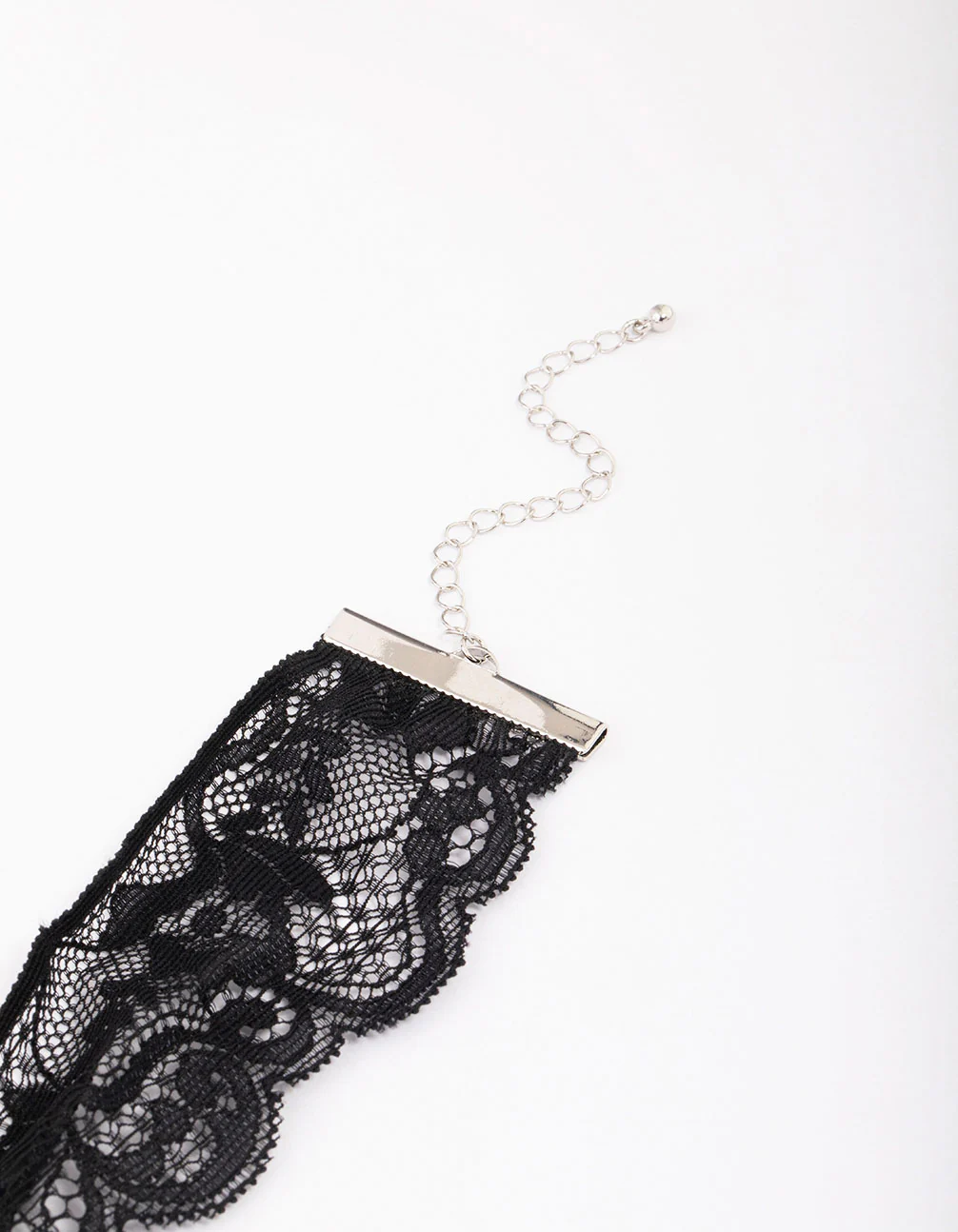 Silver Lace Heart Choker Necklace - Image 3