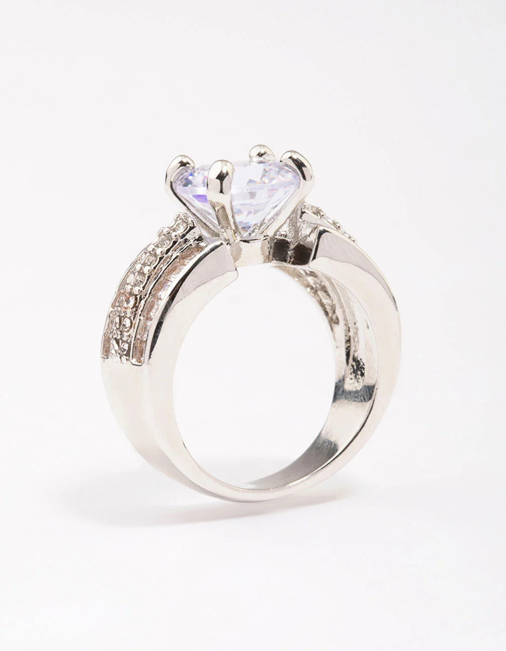 Silver Luxe Square Band Ring - Image 2