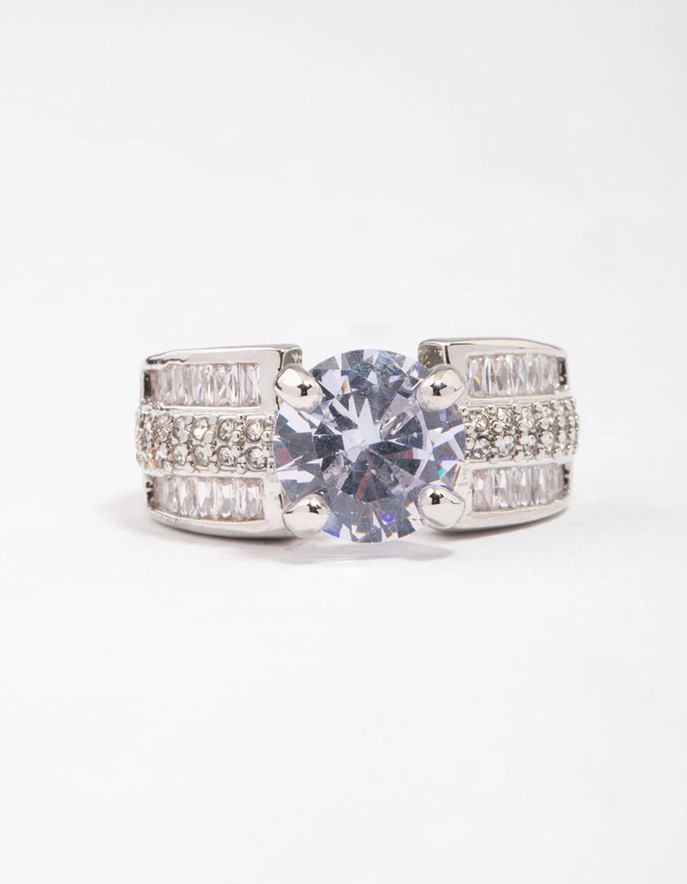 Silver Luxe Square Band Ring - Image 3