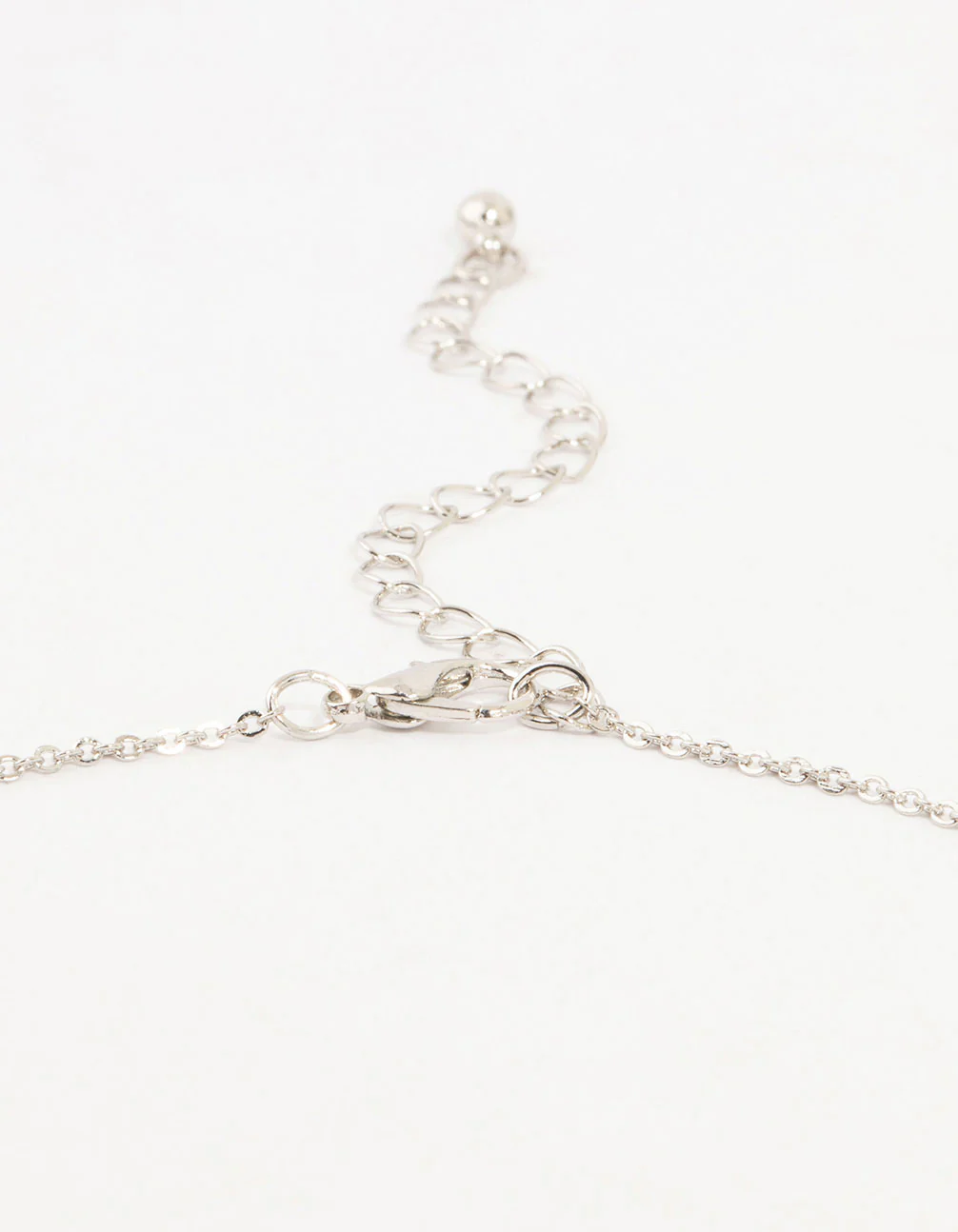 Silver Bold Diamante Cross Necklace - Image 5