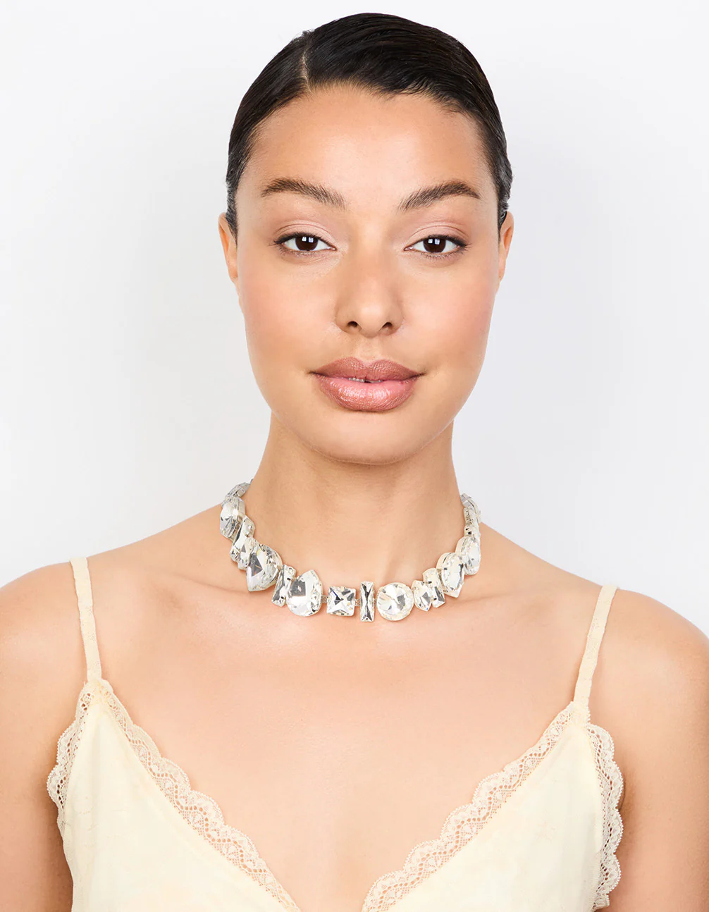 Silver Diamante Choker Necklace - Image 3
