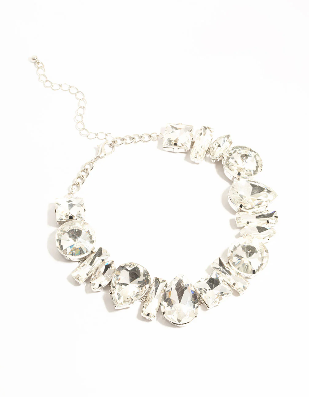 Silver Diamante Choker Necklace - Image 4