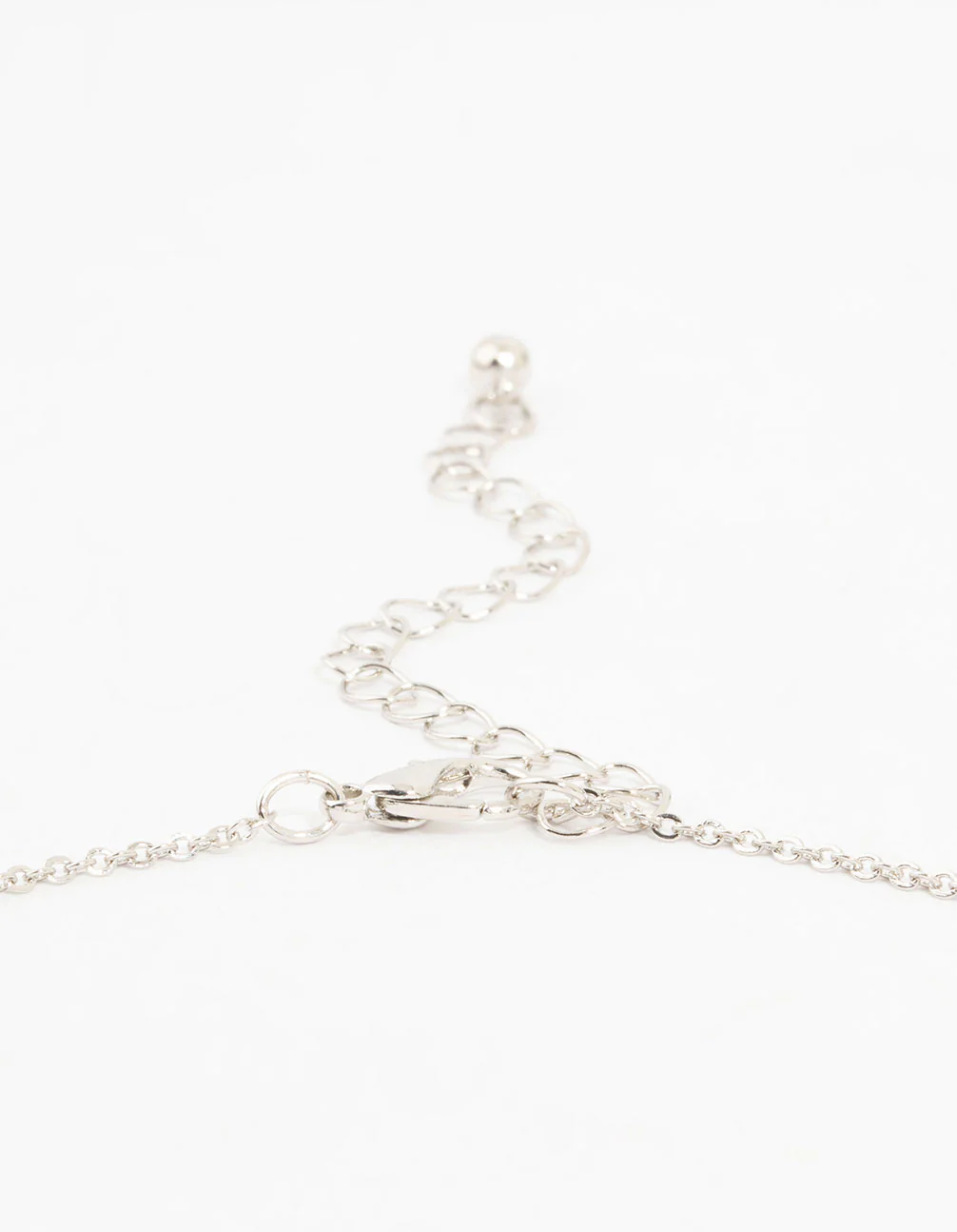 Silver Plated Mini Radiant Cubic Zirconia Cross Necklace - Image 5