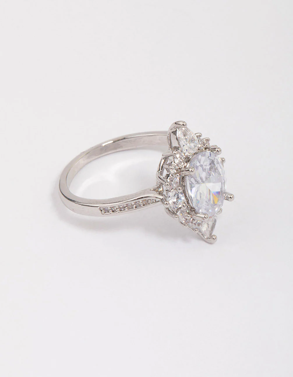 Silver Shining Star Cubic Zirconia Ring - Image 2