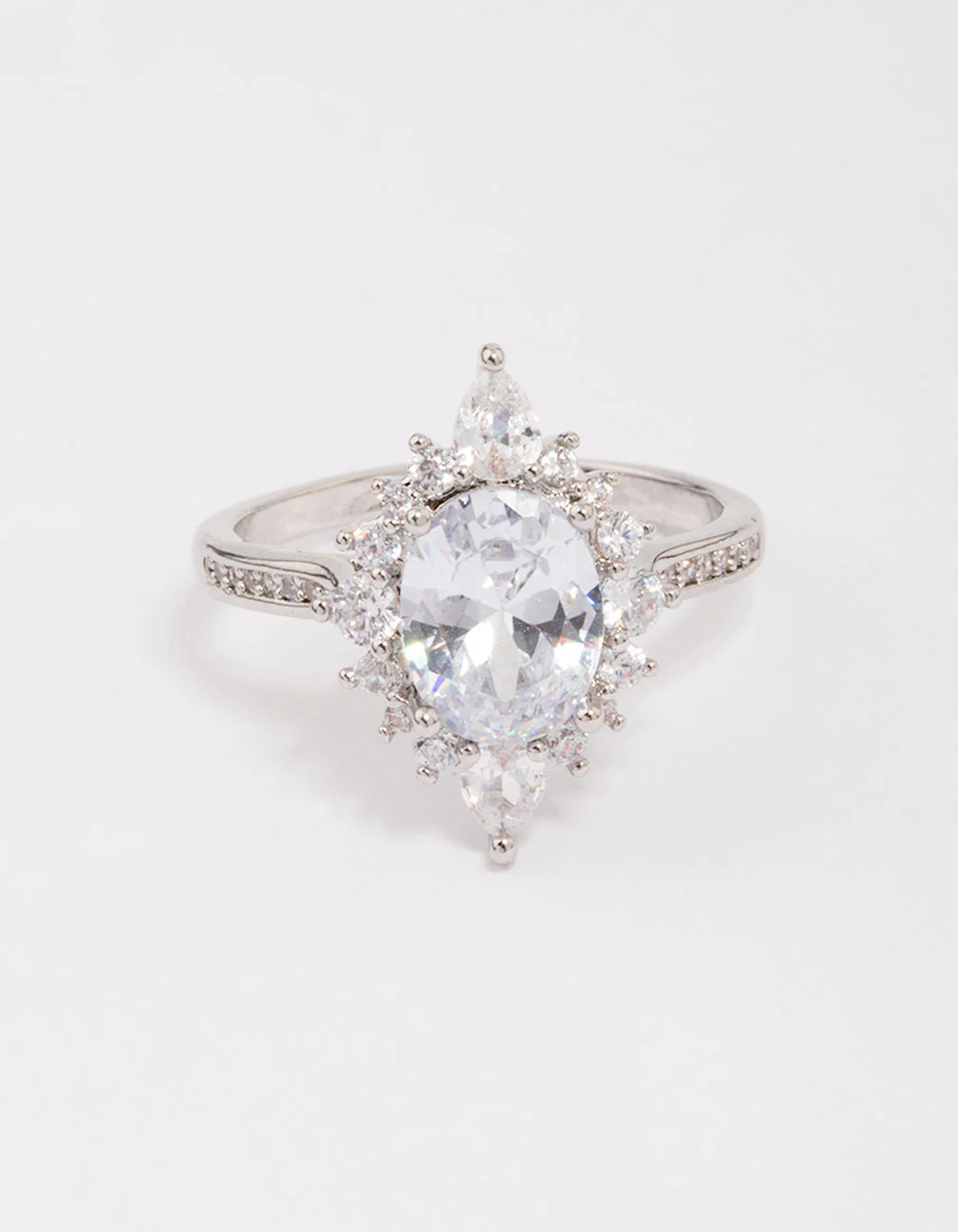 Silver Shining Star Cubic Zirconia Ring - Image 3