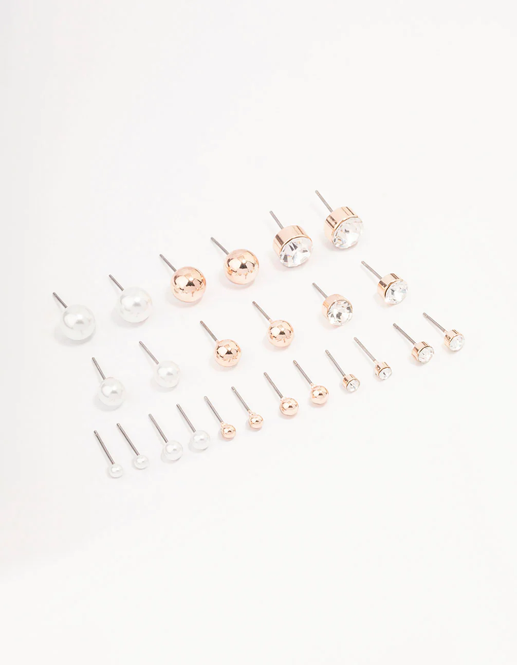 Rose Gold Basic Stud Earring 12-Pack