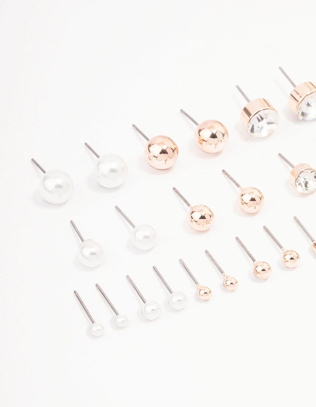 Rose Gold Basic Stud Earring 12-Pack - Image 2