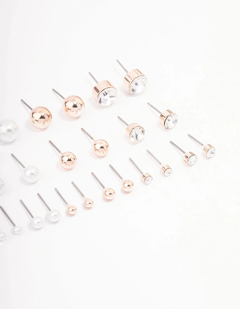 Rose Gold Basic Stud Earring 12-Pack - Image 3