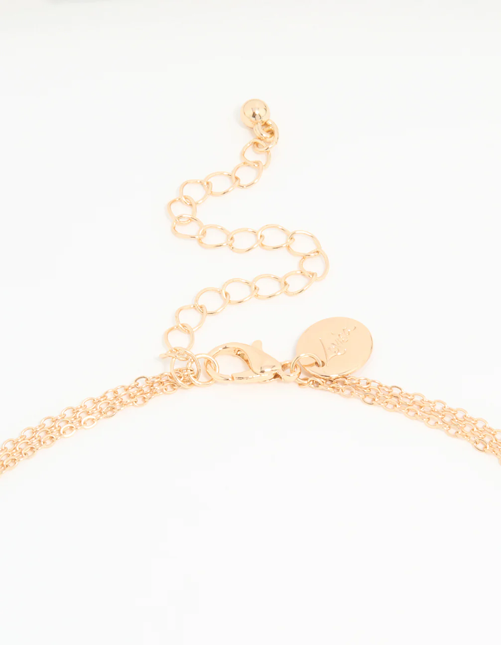 Rose Gold Beaded Dainty Layered Necklace - Image 3