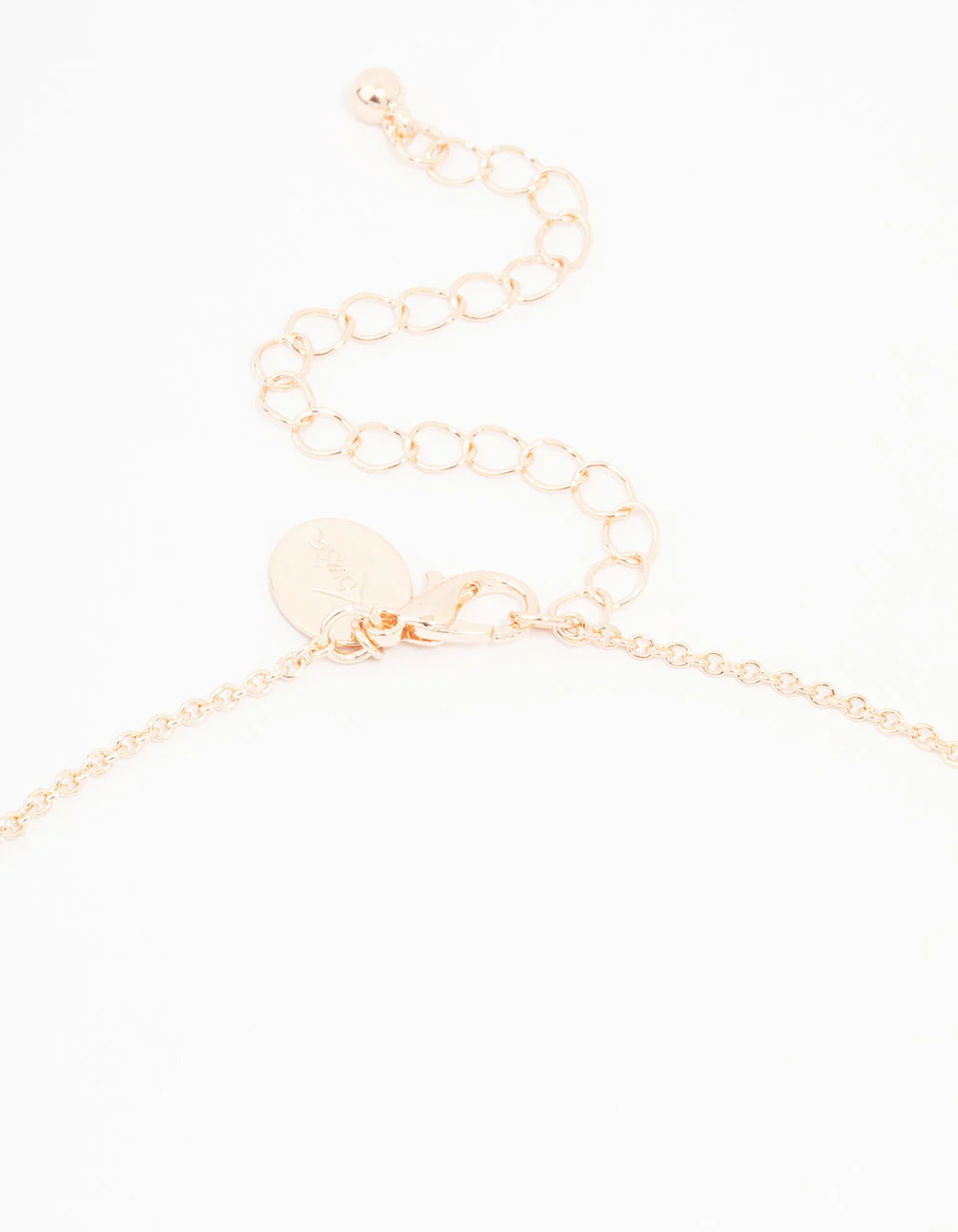 Rose Gold Bling Puffy Heart Necklace - Image 3