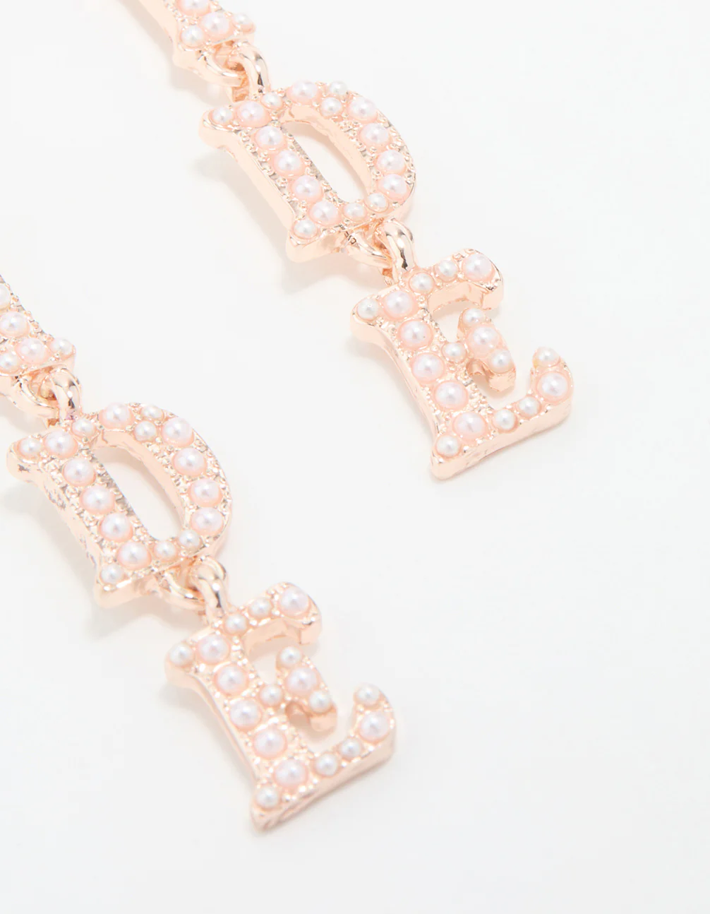 Rose Gold Bride Drop Earrings - Image 5