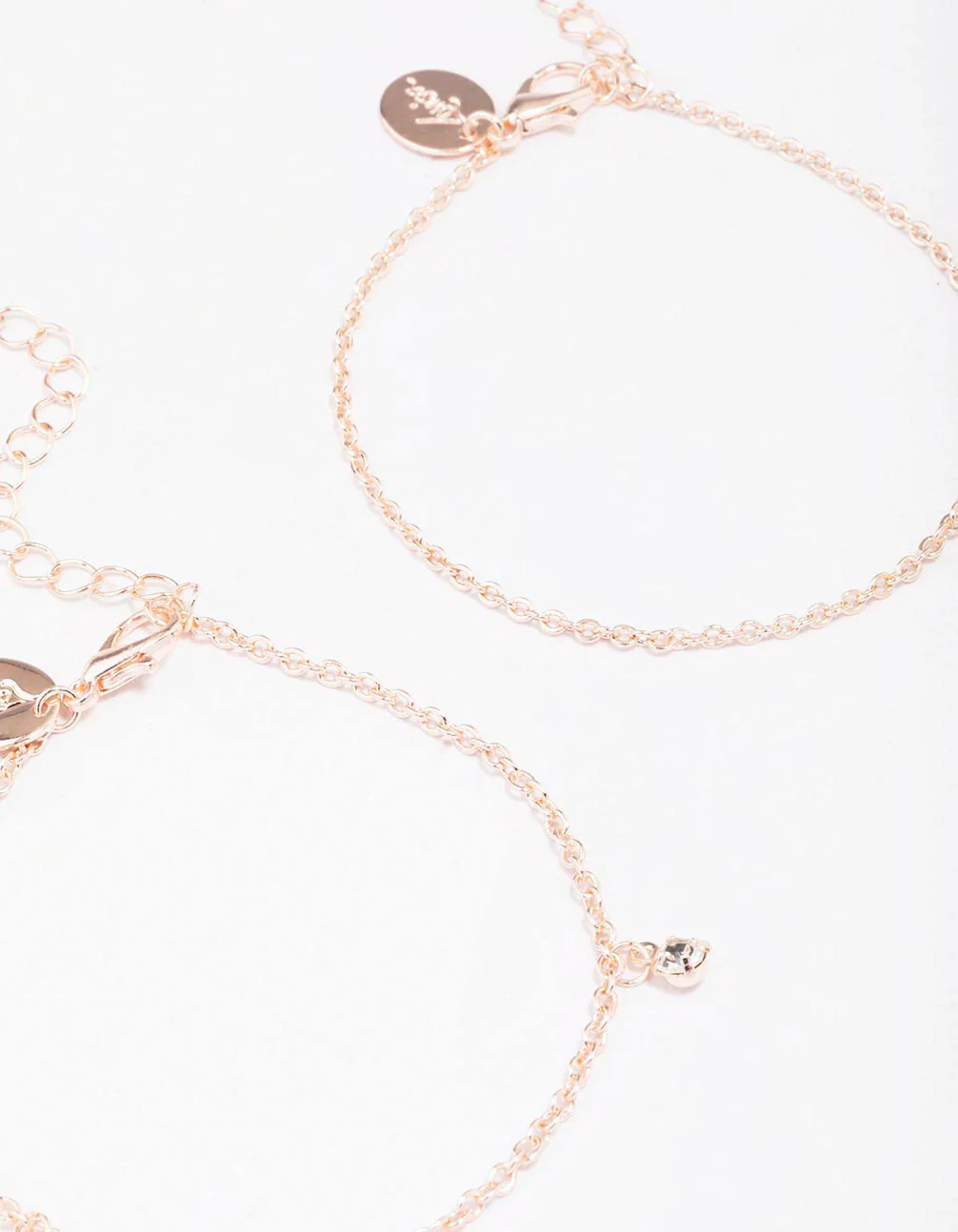 Rose Gold Butterfly Diamante Bracelet Pack - Image 2
