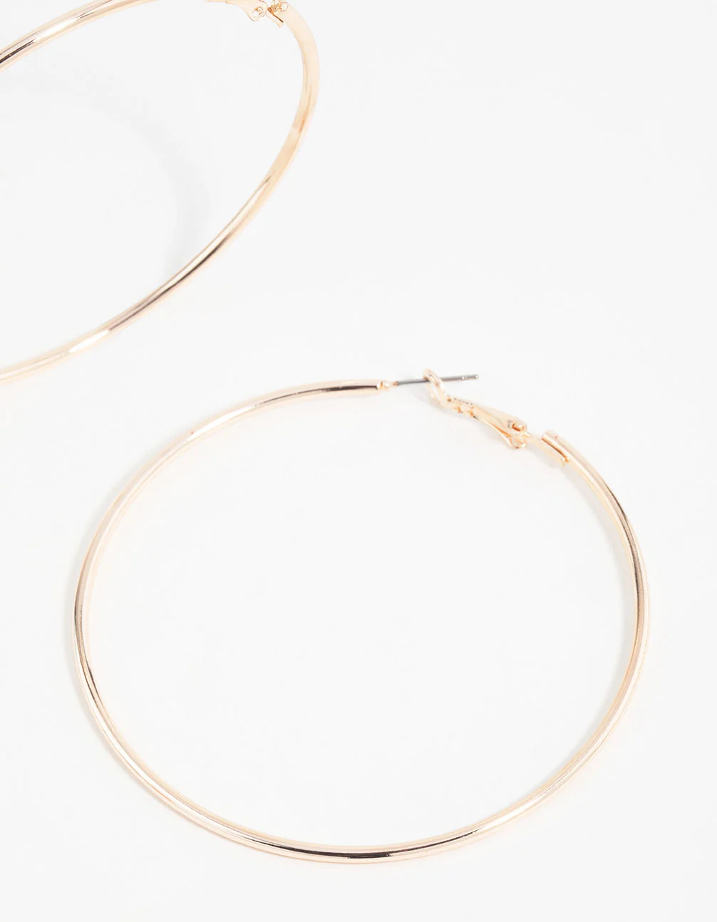 Rose Gold Classic Hoop Earrings - Image 5