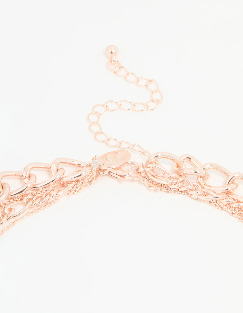 Rose Gold Cross & Butterfly Layered Necklace - Image 3