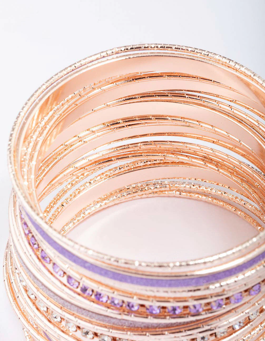 Rose Gold Cup Chain Glitter Bracelet Pack - Image 3