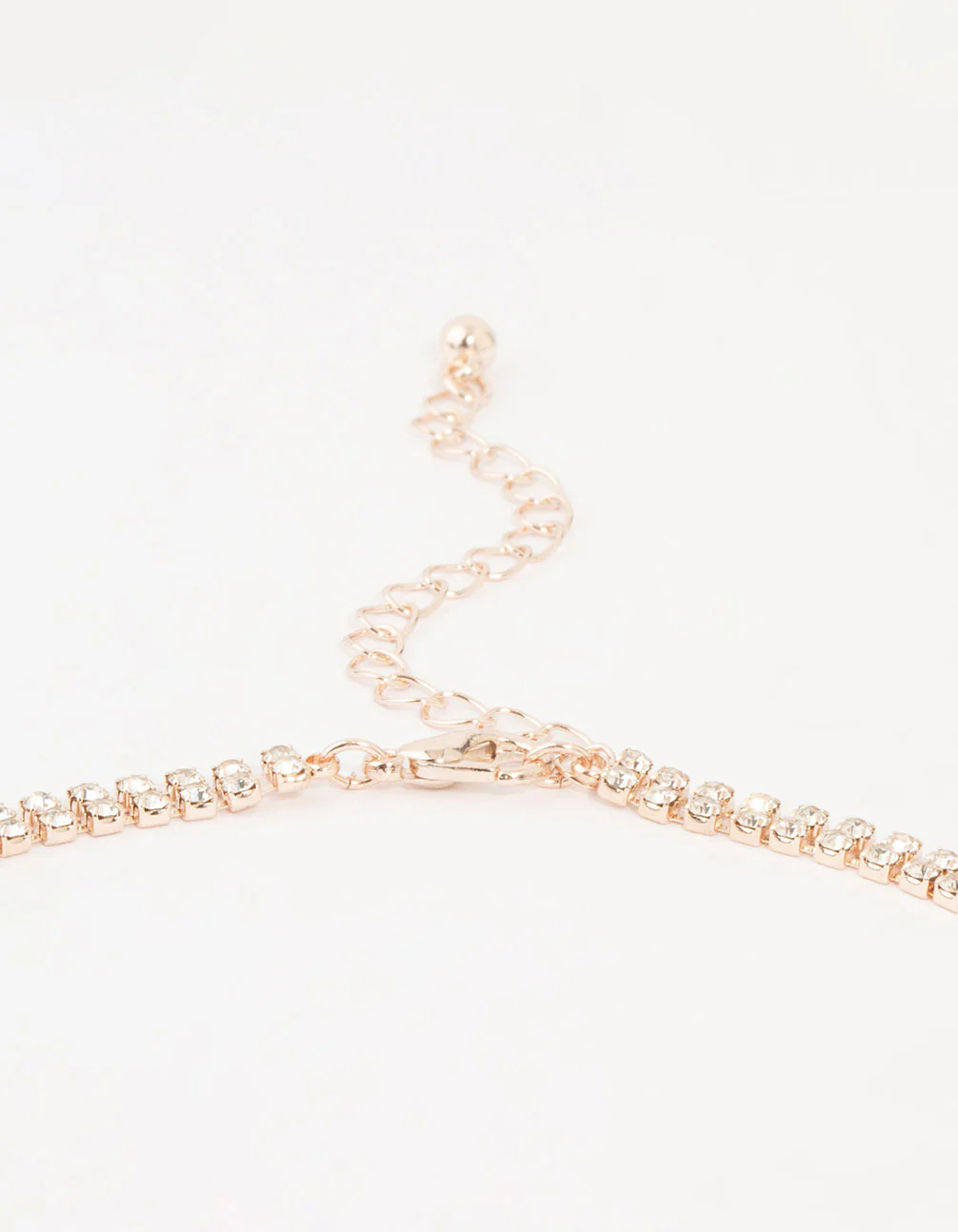 Rose Gold Diamante Tassel Y-Necklace - Image 3