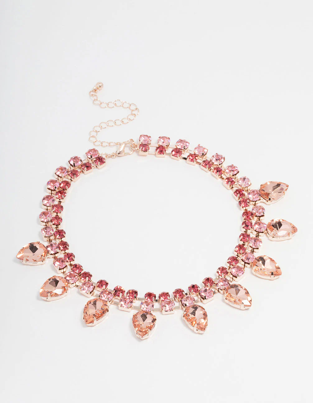 Rose Gold Drop Statement Choker Necklace - Image 2