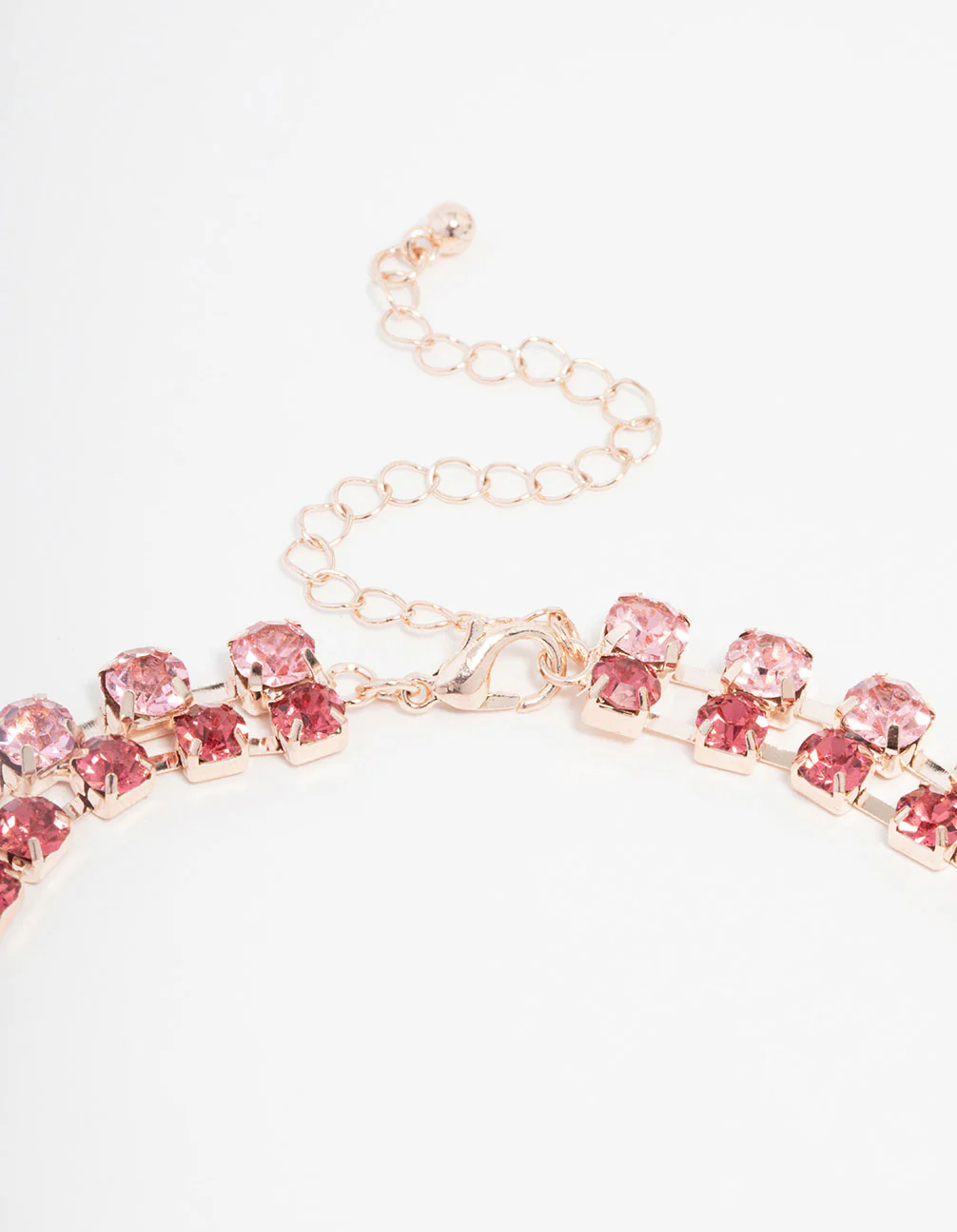 Rose Gold Drop Statement Choker Necklace - Image 3