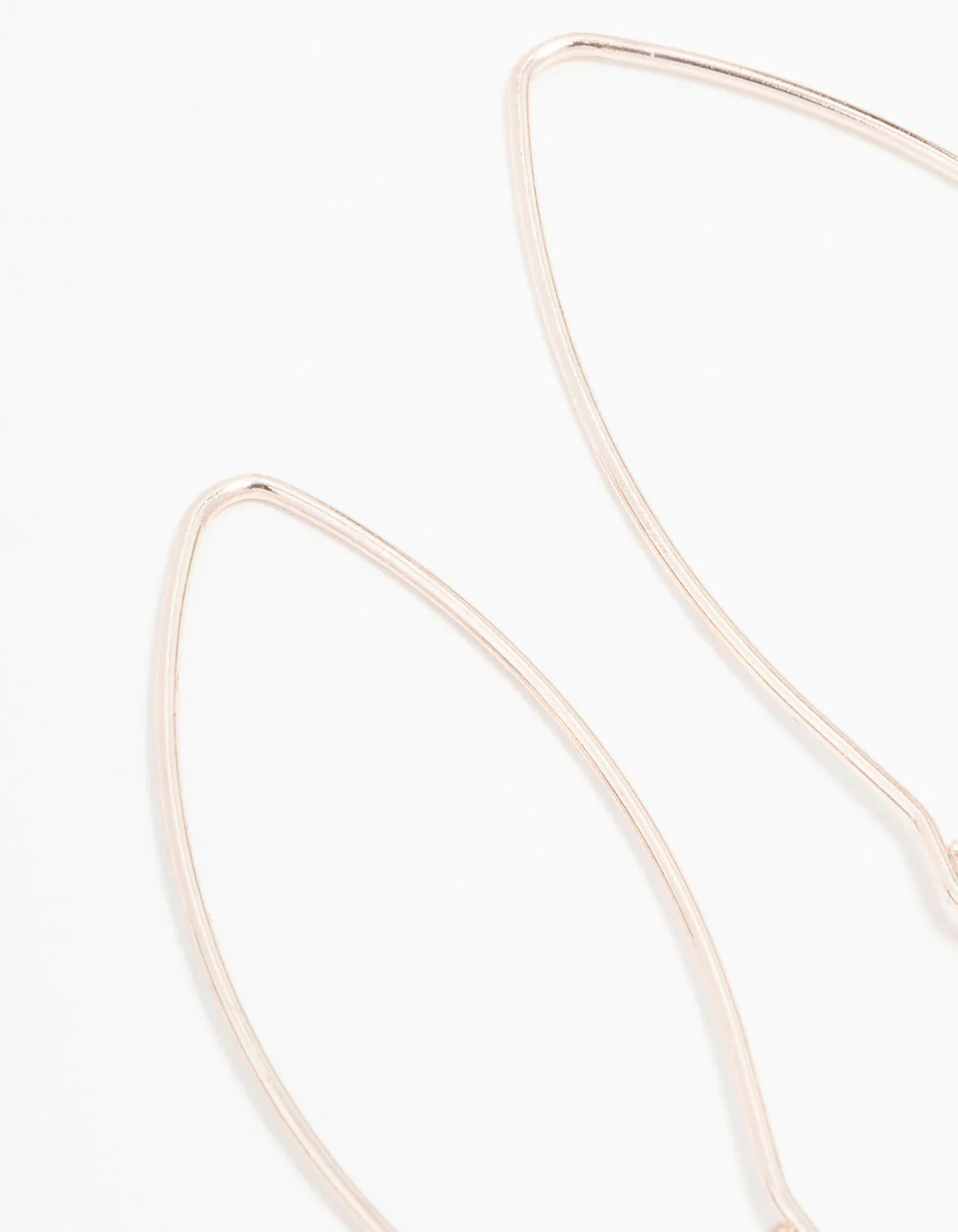 Rose Gold Fine Flower Drop Earrings - Image 5