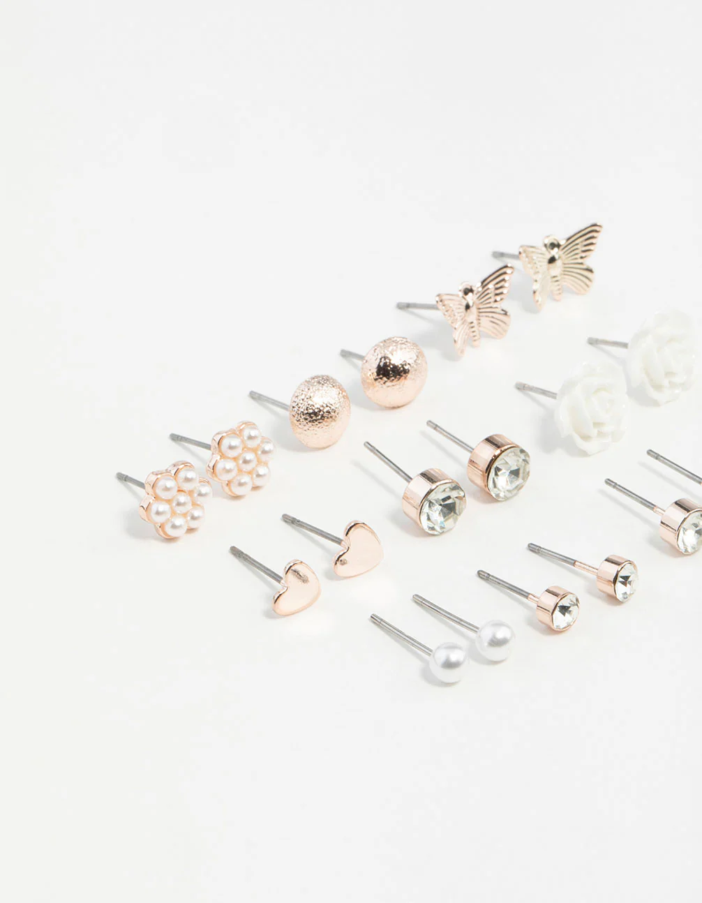 Rose Gold Sweetheart Stud Earring 12-Pack - Image 2