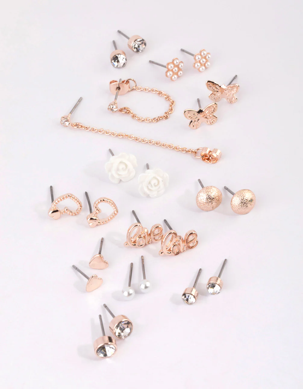 Rose Gold Sweetheart Stud Earring 12-Pack - Image 3
