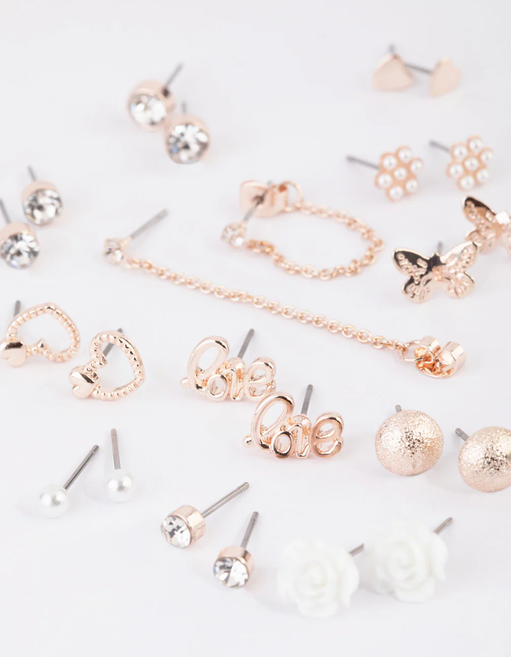 Rose Gold Sweetheart Stud Earring 12-Pack - Image 4