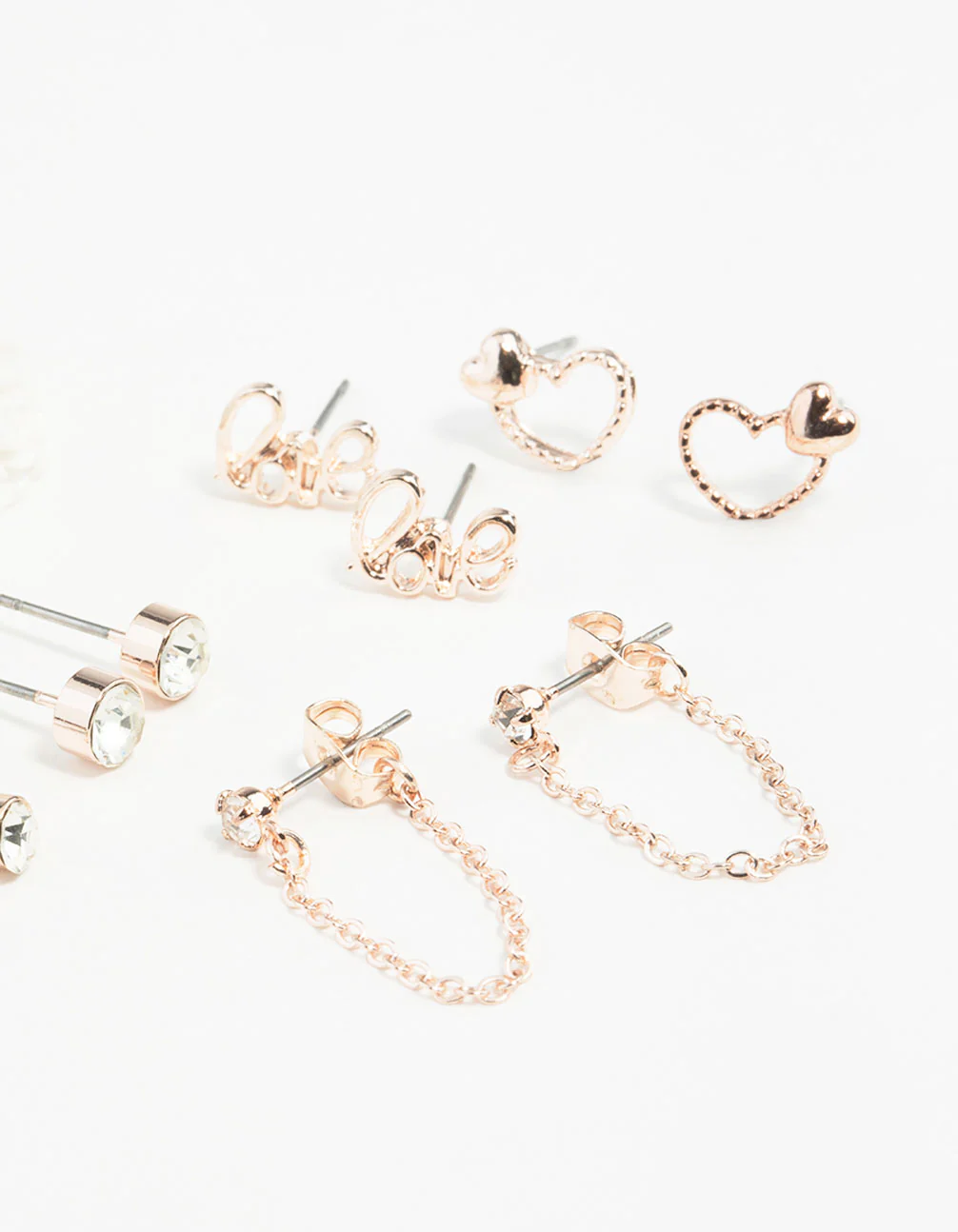 Rose Gold Sweetheart Stud Earring 12-Pack - Image 5