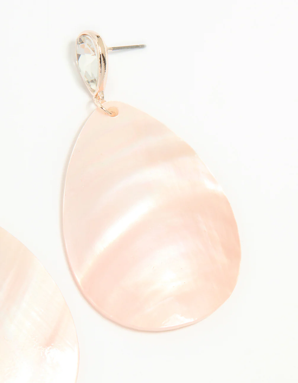 Rose Gold Genuine Shell Petal Drop Earrings - Image 5