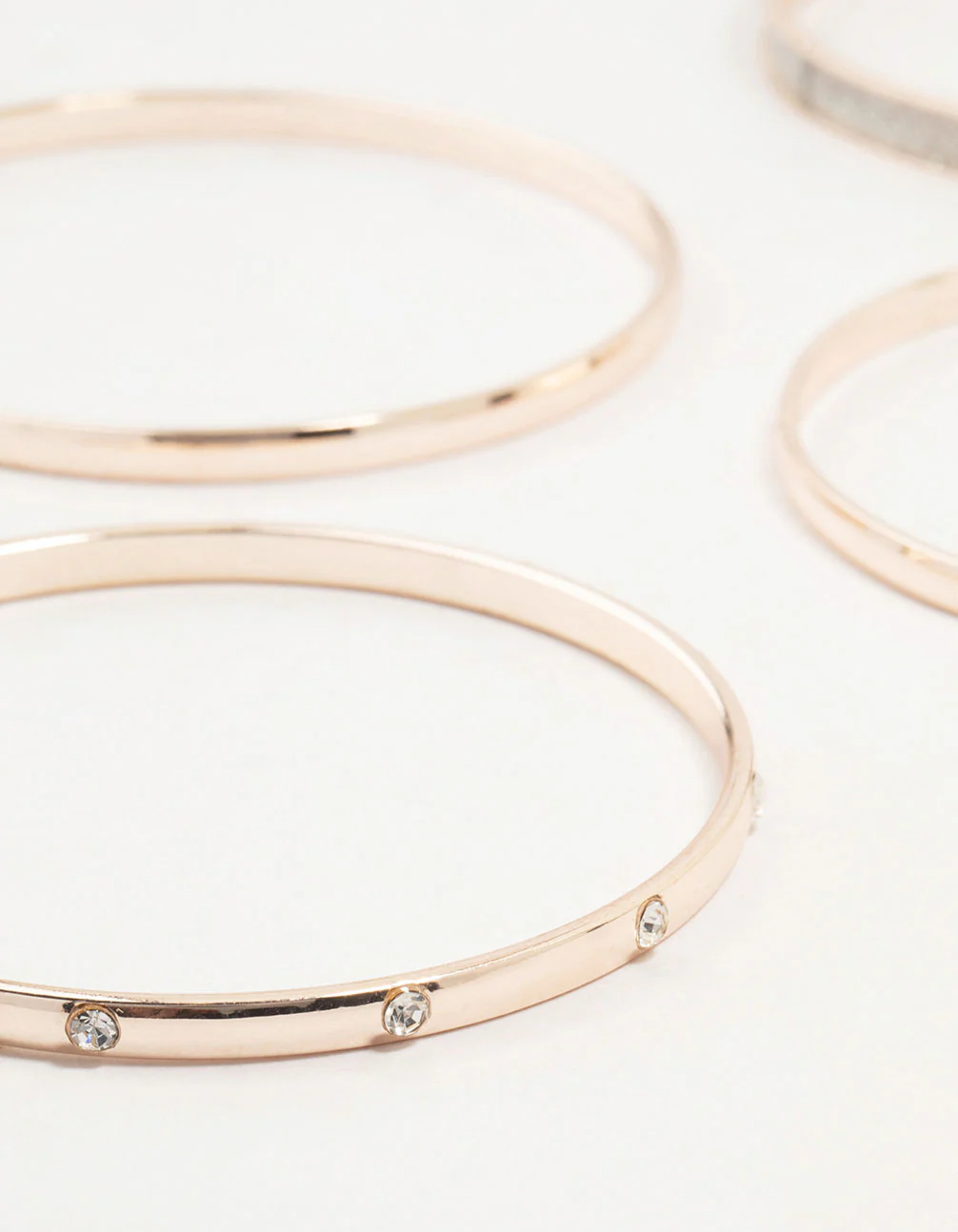 Rose Gold Glitter Paper & Diamante Bangles 5-Pack - Image 2