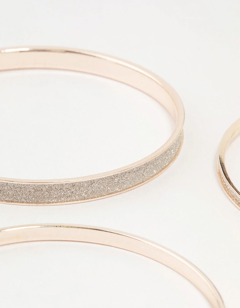Rose Gold Glitter Paper & Diamante Bangles 5-Pack - Image 3