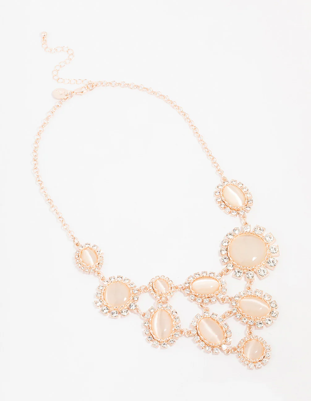Rose Gold Glowing Circular Statement Necklace - Image 2
