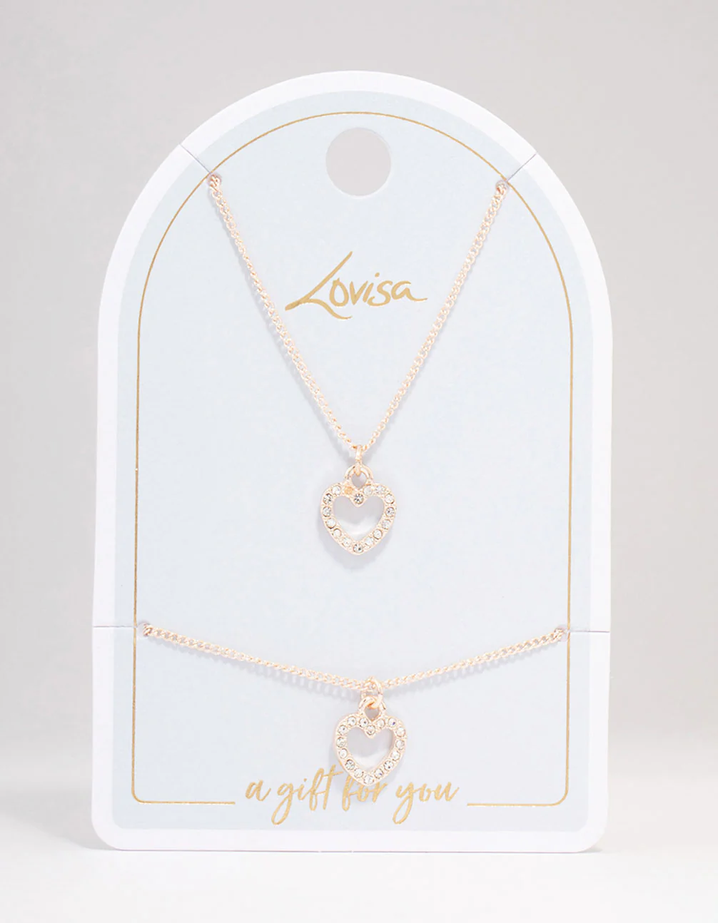 Rose Gold Heart Diamante Jewellery Set - Image 2