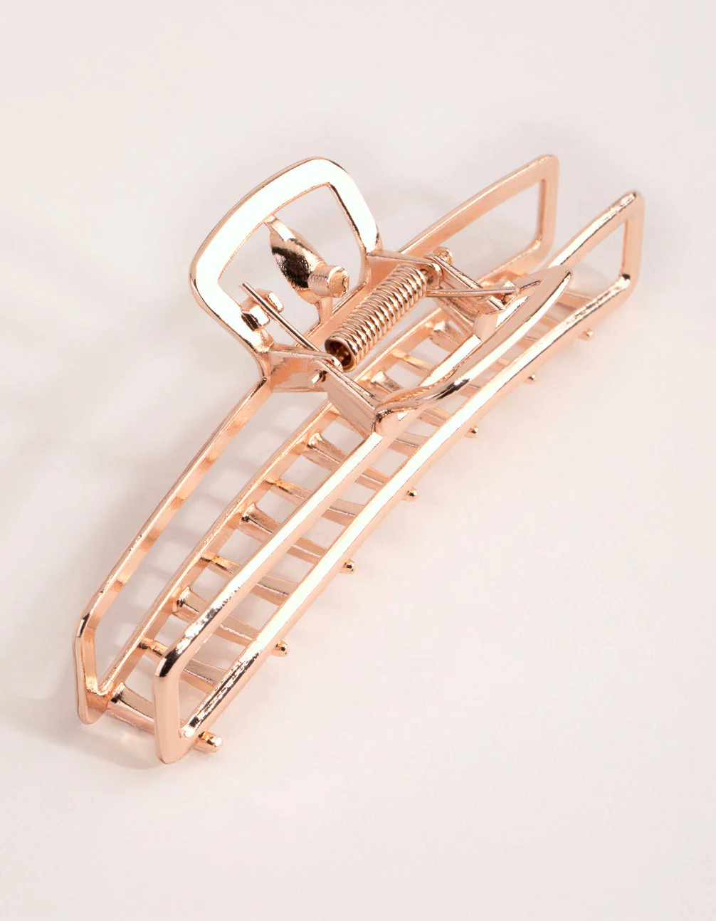 Rose Gold Metal Rectangle Curve Claw - Image 3