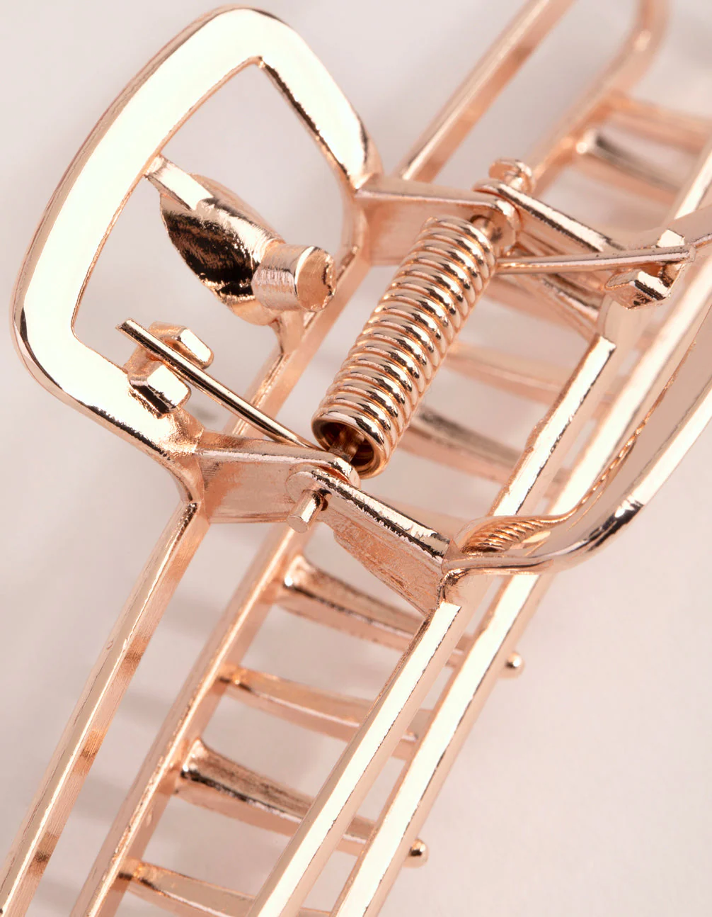Rose Gold Metal Rectangle Curve Claw - Image 4
