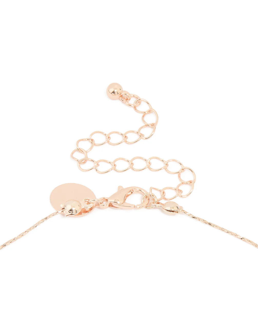 Rose Gold Molten Flower Y-Necklace - Image 3