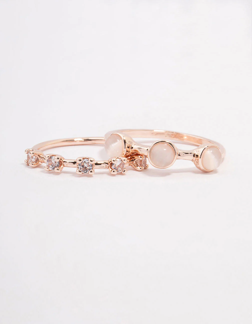 Rose Gold Multi Stone Ring Stack Pack - Image 3
