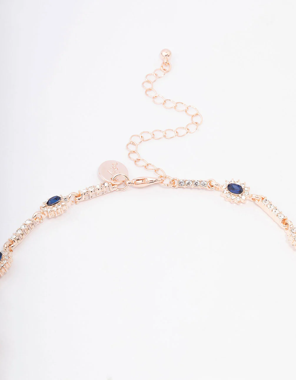Rose Gold Navy Pear Drop Jewellery Set - Image 3
